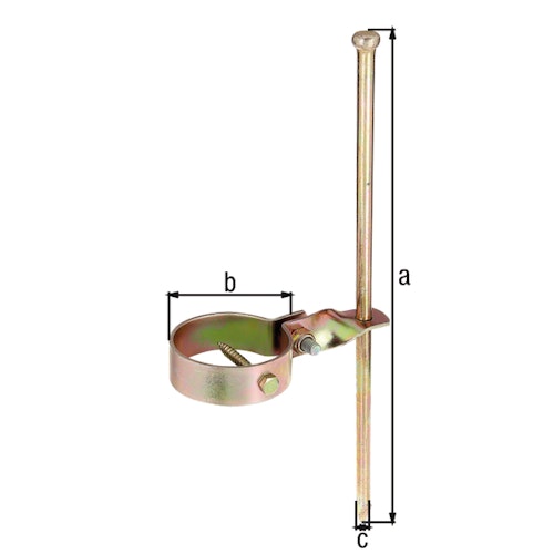 Alberts® Schaukelanker,Befest. im Boden,galv. gelb verzinkt,Schelle ⌀80mm,Karte à 1 St. 