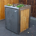 Vorschaubild BambusBASIS Mülltonnenbox Edelstahl für 120 l-Tonne  -  1-/2-/3-er Box