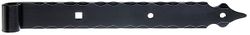 Alberts® Ladenband m.Zierspitze 400x45mm ⌀16mm randgehämmert schwarz