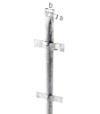 Vorschaubild GAH ALBERTS Zaunpfosten T-Profil fvz. 40x40x1200 mm 1200/40/40 fvz