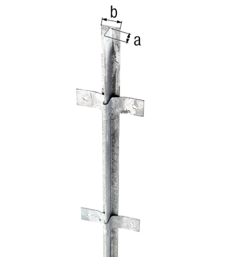 GAH ALBERTS Zaunpfosten T-Profil fvz. 40x40x1200 mm 1200/40/40 fvz