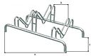 Vorschaubild Alberts® Mehrfach-Fahrradständer freist.,fvz, Einstellplätze 3, LxT 1000x515 mm 692636