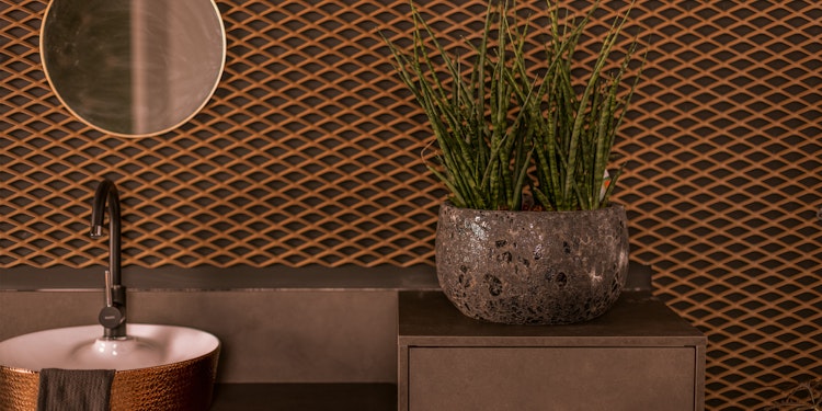 Vosteen Design Blumentopf /  Pflanzgefäß Terrakotta schwarz ø 30 cm x H 18 cm