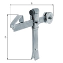 Vorschaubild Alberts® Torfeststeller mit Wippe galv. blau verzinkt zum Einbetonieren BxH 300x240mm 