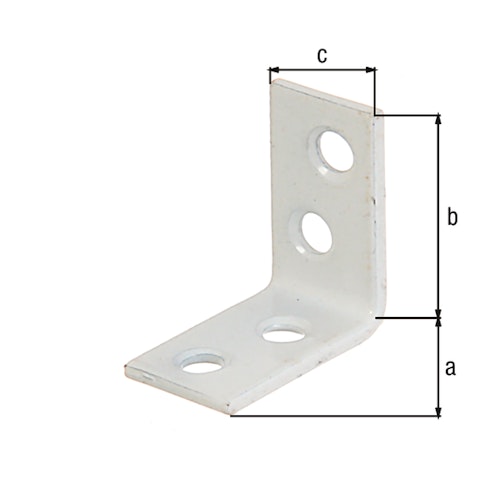 Alberts® Stuhlwinkel weiß beschichtet 25x25x14mmKarte à 4 St.