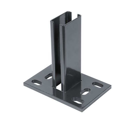 Alberts® Pfostenträger f.Zaunpfosten Doppelstab-Gittermatten,anth.,z.Aufschraub.,150x100 686086