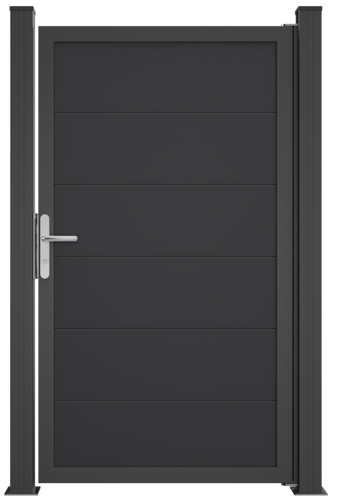 GroJa BasicLine Nova Einzeltor Universal Rahmen Alu Anthrazitgrau auf Maß