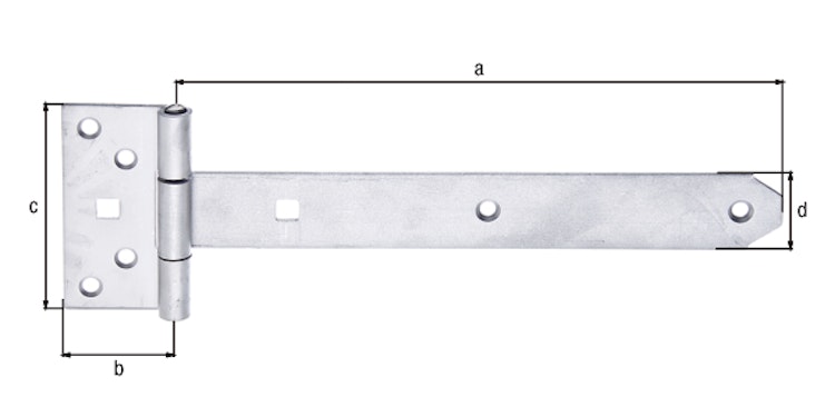 Alberts® Kreuzgehänge Edelstahl Scharnier 92x44 Band 242x34 mm
