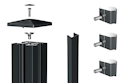 Vorschaubild dz VIDUAL Steckzaun-Mittelpfosten 90 x 90 mm mit Zubehör