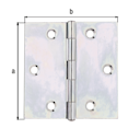 Vorschaubild Alberts® Scharnier, sendzimirverzinkt, LxB 70x70 mm 346003
