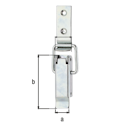 Vorschaubild Alberts® Kistenverschluss mit gekröpftem Haken, galvanisch verzinkt dickschichtpassiviert, HxB 61x18 mm,Karte à 1 St 347963