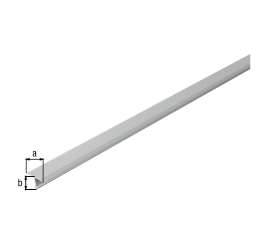 Alberts® T-Abdeckprofil, Alu silber elox.,LxBxH 1000x25x9mm 477110