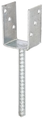 Alberts® U-Pfostenträger 104x60x4mm Betonanker Riffelstahl für verschiedene Pfostenstärken