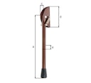 Vorschaubild Alberts® Türfeststeller Braun 230x23mm Platte 75x20mm