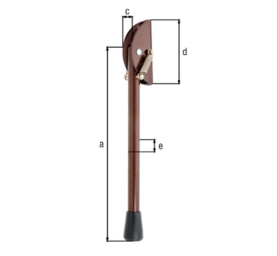 Alberts® Türfeststeller Braun 230x23mm Platte 75x20mm