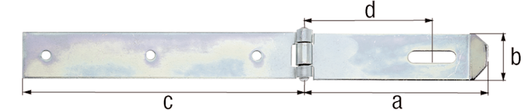 Alberts® Überfalle galvanisch verzinkt dickschichtpassiviert LxB Überfalle: 140x35 L Anschraubplatte: 210 mm 