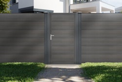 dz VIDUAL Swing Einzeltor Comp-Co WPC 280 x 20 mm Steckprofil