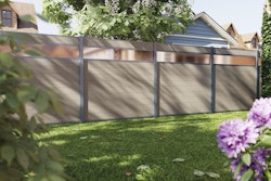 dz Alu Steckzaunelement VIDUAL Comp-Co WPC 140 für Dekorelement & Pfosten 72/72 mm