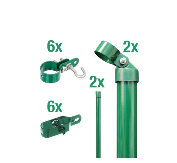 Alberts® Zauneck-Set Maschendrahtzaun,z.Einbet.,grün,Zaunhöhe:1500mm 601447