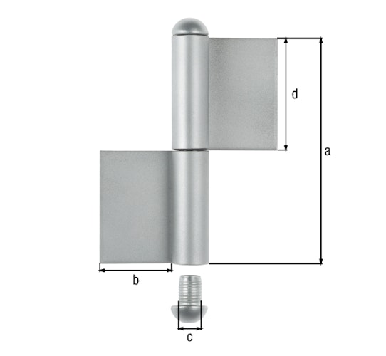 Alberts® Konstruktionsband Typ KO4,zweit.,z.Anschweißen,Höhe 180mm
