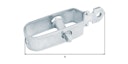 Vorschaubild Alberts® Drahtspanner, galv. blau verzinkt, Gesamtlänge 115 mm 611231