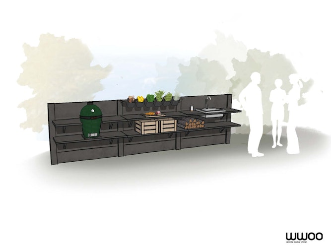 WWOO Designbeton-Outdoorküche Egon