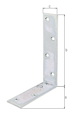 Vorschaubild Alberts® Balkenwinkel, galvanisch verzinkt dickschichtpassiviert, TxHxB 120x180x40 mm 334055