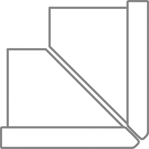 Diephaus L-Stein - ECKE BEW. 90° 130/100 ZWEITEILIG