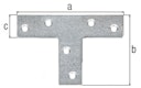 Vorschaubild Flachverbinder T-Form verz. 70x50x16 mm