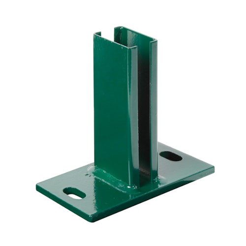 Alberts® Pfostenträger f.Zaunpfosten Doppelstab-Gittermatten,grün,z.Aufschraub.f.60x40mm 685584