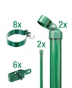 Vorschaubild Alberts® Zaunanschl.-Set f. WG, grün kstb.,zE,f.Pfosten ⌀76 mm,f.Höhe 1000 mm 601164