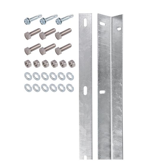Alberts® Befestigungsleiste f.Doppelstab-Gittermatten,feuerverz.Länge:800 mm,m.Schrauben 622985