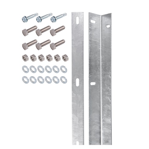 Alberts® Befestigungsleiste f.Doppelstab-Gittermatten,feuerverz.Länge:800 mm,m.Schrauben 622985