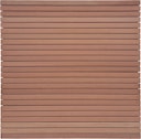 Vorschaubild T&J PARALLELA-Rhombuszaun, Keruing, 180 x 180 cm, Leisten 13/65 mm, 