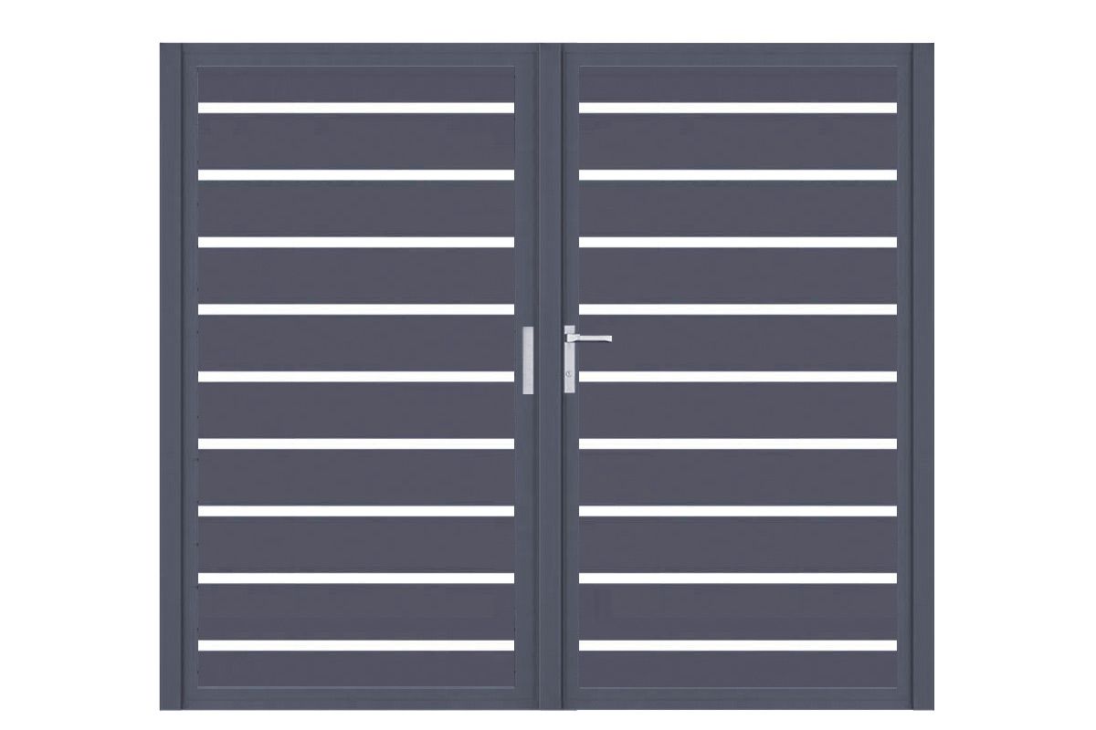 dz VIDUAL Swing Doppeltor Line 150 x 20 mm Rechteckprofil  Distanz 28 mm symmetrisch
