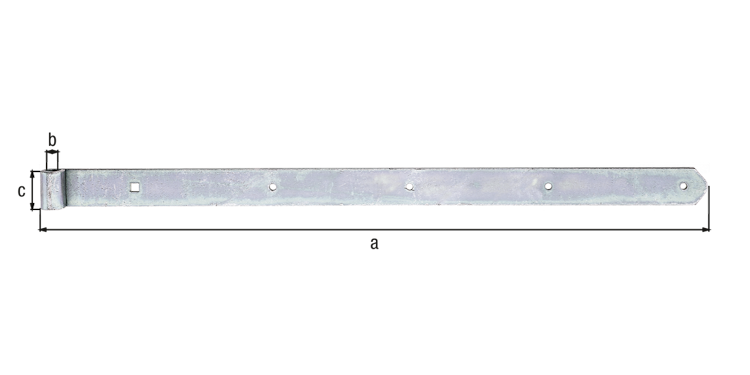 Alberts® Ladenband, gerade, Abschluss abgerundet, galvanisch verzinkt dickschichtpassiviert., LxB 700x40 mm, Rolle ⌀13 mm 314002