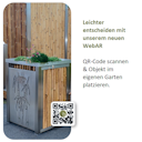 Vorschaubild BambusBASIS Mülltonnenbox Edelstahl für 120 l-Tonne  -  1-/2-/3-er Box