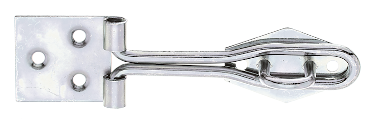 Alberts® Überfalle m. Schlaufe aus gerolltem Draht, m. Öse, galvanisch verzinkt dickschichtpassiviert, LxB 120x31,5 mm 348229