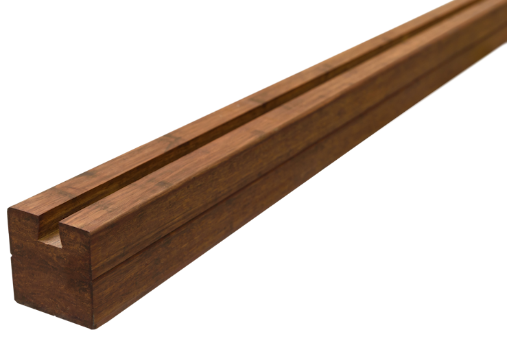 T&J ELEGANT-Serie BAMBUS Anfangspfosten  70 x 70 x 2500 mm, CoBAM® vorgeölt