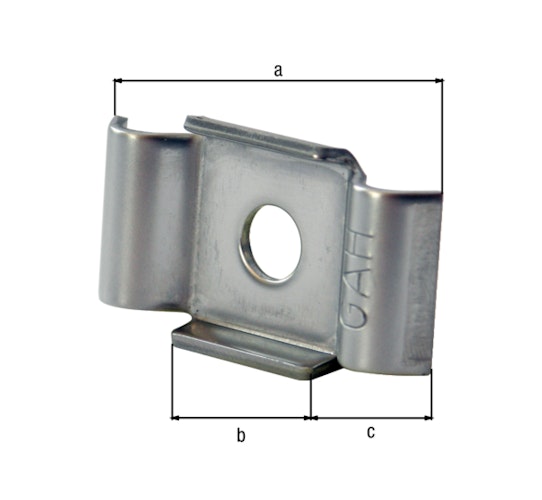 Alberts® Klemmlasche für Zaunpfosten mit Klemmlaschenbefestigung,Edelstahl,f.Pfosten40mm 657031