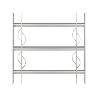 Alberts® Fenstergitter Secorino Style,ausziehbar,galv.blau verzinkt,HxB-B 450x500-650mm 