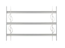 Vorschaubild Alberts® Fenstergitter Secorino Style,ausziehbar,galv.blau verzinkt,HxB-B 450x700-1050mm 