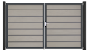 Vorschaubild GroJa Solid Grande Premium Tor 2-flügelig 3000 x 1800 mm, Alu-Rahmen Anthrazit DB 703