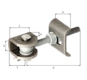Vorschaubild Alberts® Torband f.180° Öffnung,Schrauben,etc.fvz.,Bolzen und Splint VA,z.Anschweißen,M12