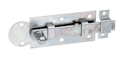 Vorschaubild Alberts® Fensterriegel, mit Knopf, gerade, mit Schlaufe, galvanisch verzinkt dickschichtpassiviert, Platte LxB100x30 mm 113025