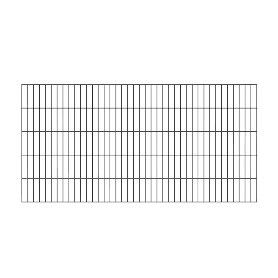 Alberts® Doppelstabmatten 6/5/6 Komplettset 2-50 Meter inkl. Pfosten mit Flacheisen
