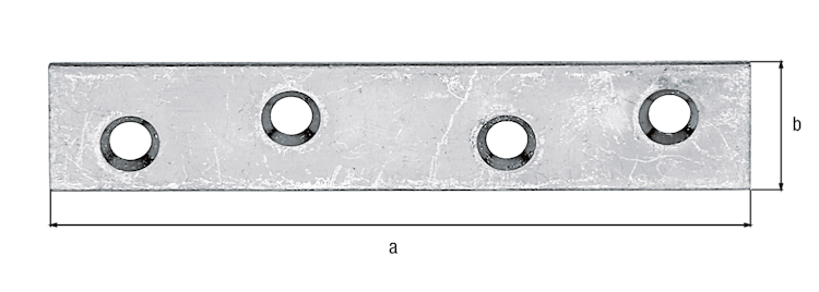 Alberts® Flachverbinder, sendzimirverzinkt, LxB 80x15 mm 339265