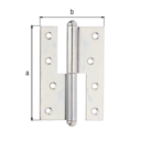 Vorschaubild Alberts® Aushebescharnier, sendzimirverzinkt, links, LxB 120x88 mm 341244