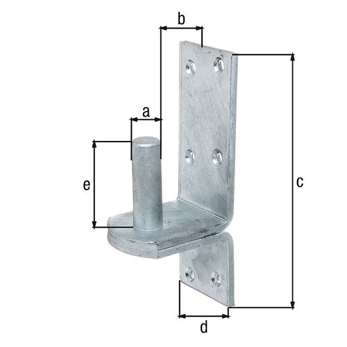 Alberts® Kloben ⌀20 mm auf Platte 189x60 mm feuervz.