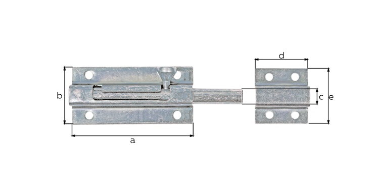Alberts® Bolzen-Schlossriegel Knopfgriff 70 x 33 mm